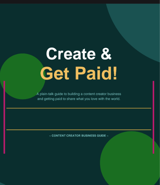 10 Chapters on how to start a Digital Creator Business!